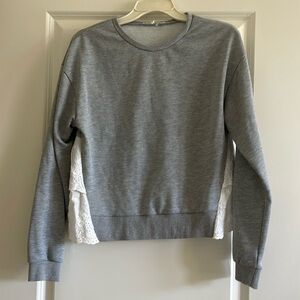 Gray crewneck sweater